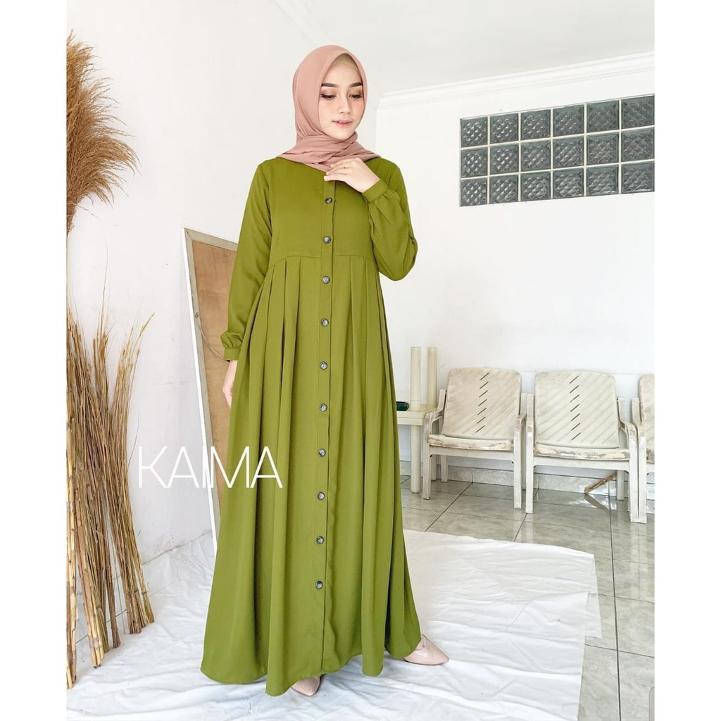 GAMIS RINJANI KAIMA MOSCREPE PREMIUM-army KM