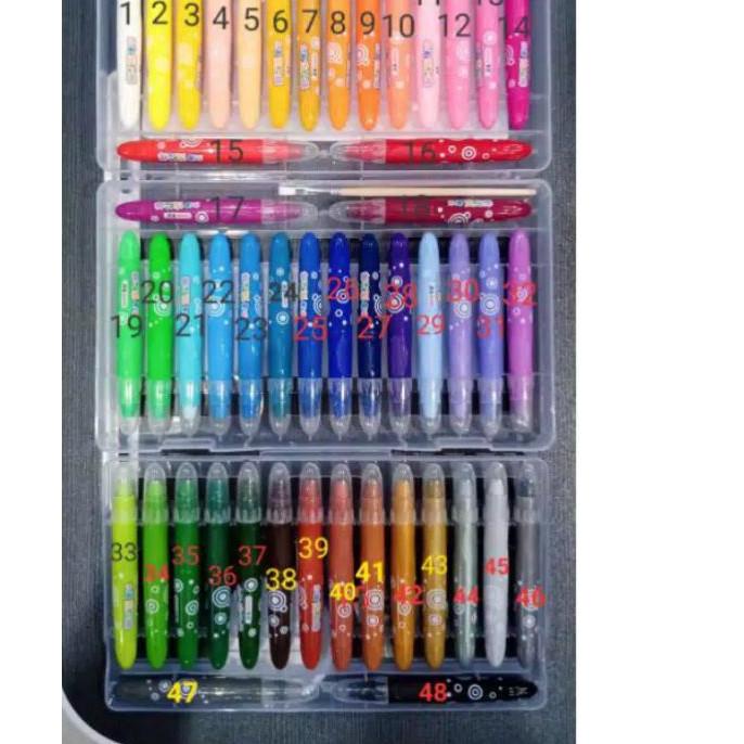 

❣[⚡ERBA MURAH]Grasp Satuan Krayon Warna 48 Oil Pastel Crayon Pastel 48 warna OLIO GIOTTO Paling Murah