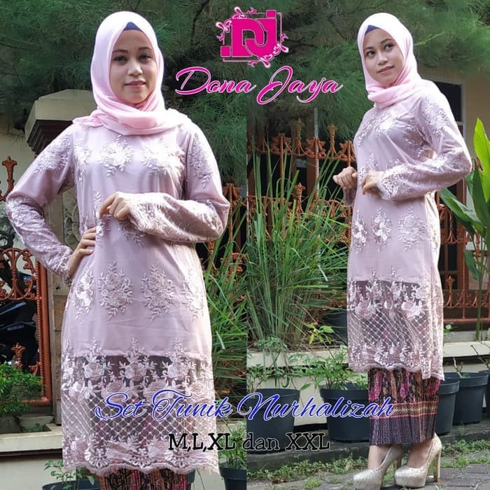 set kebaya tunik rosalinda ternew