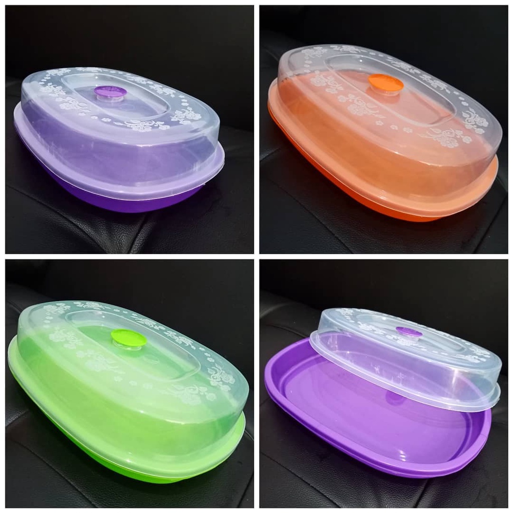 TEMPAT KUE BOLU OVAL / TUDUNG SAJI OVAL | TUTUP MAKANAN PLASTIK TUTUP KUE WADAH TUTUP MAKANAN MURAH 