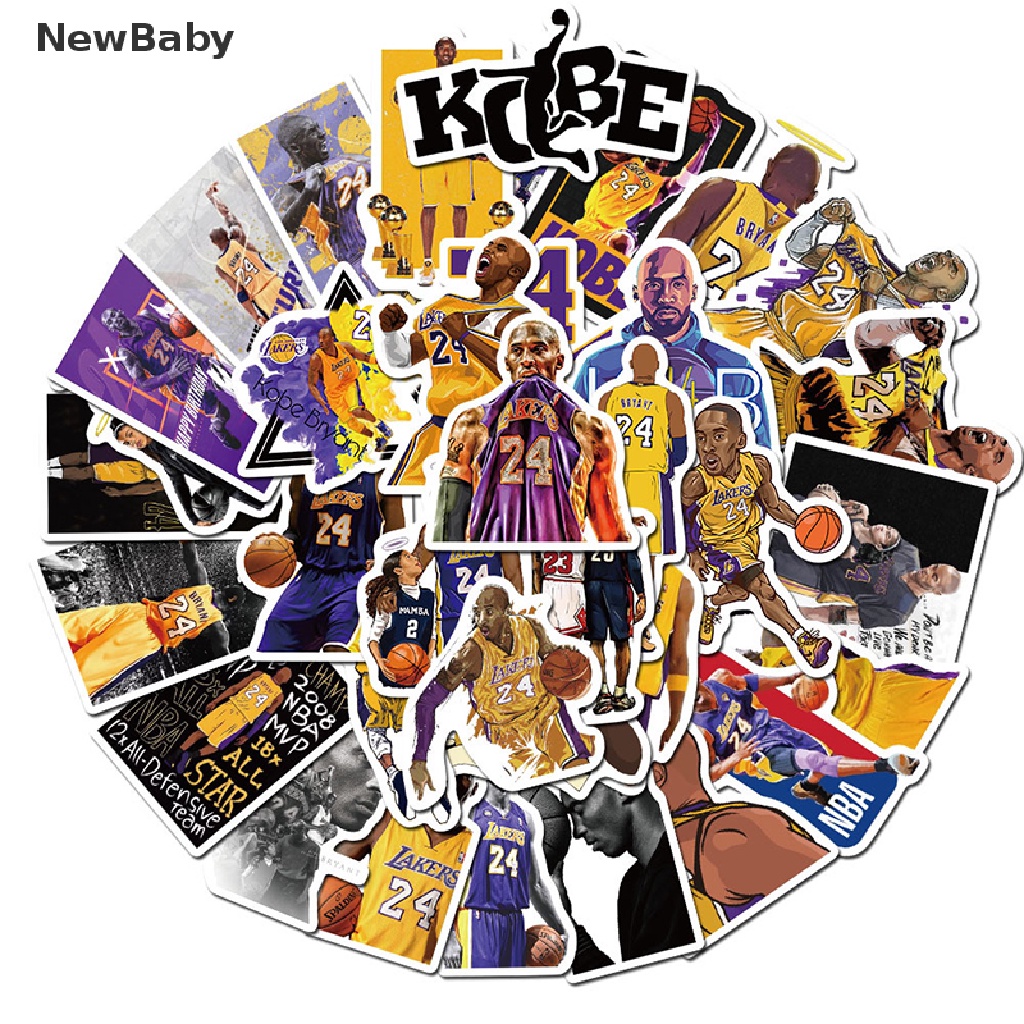 50pcs Stiker graffiti Bintang Messi / James / Kobe / Curry Bahan PVC