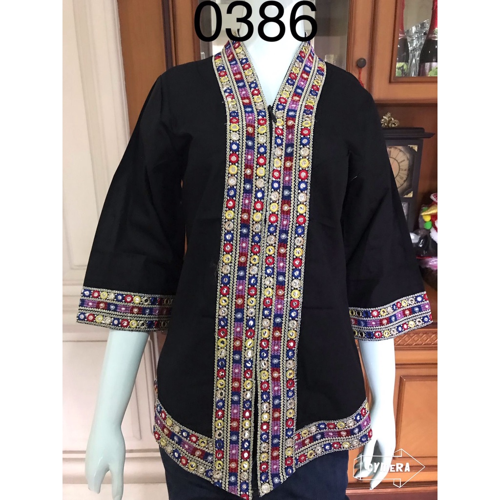 0386 kebaya bordir hitam alexuez bordir /kebaya encim premium