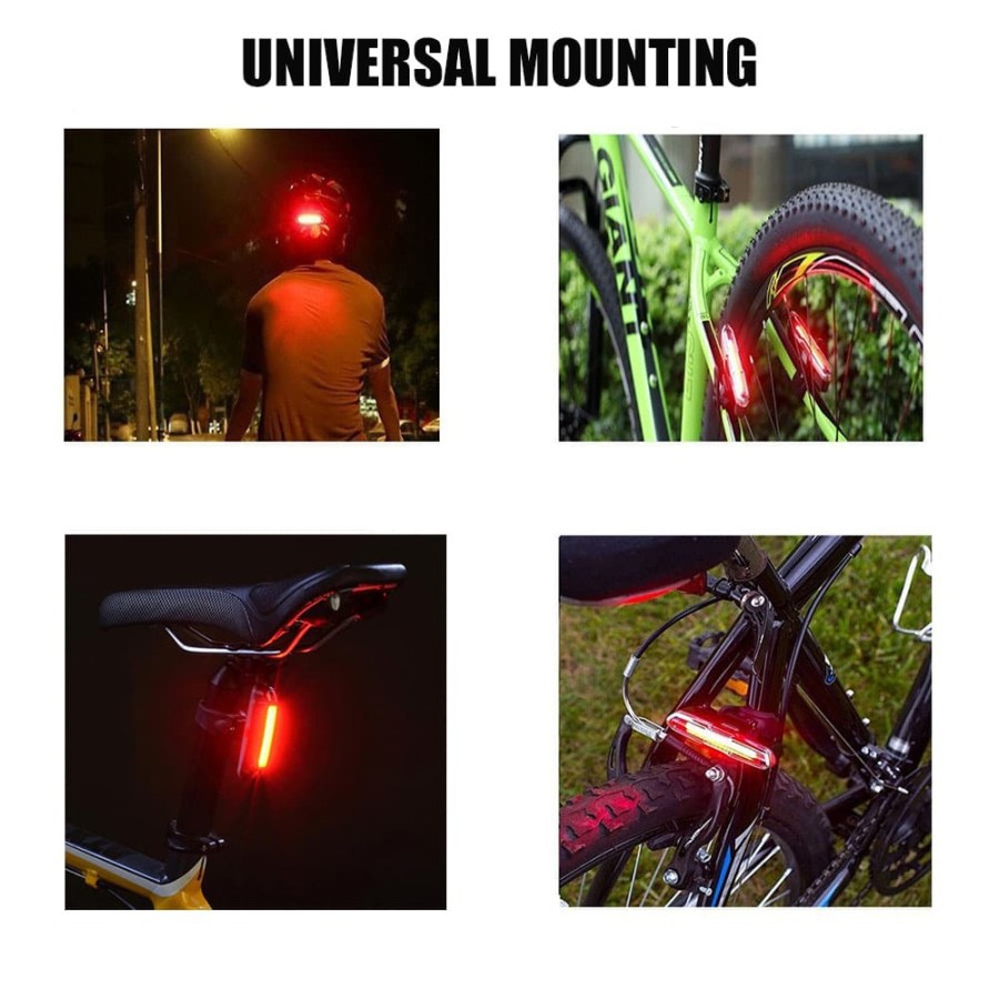 Lampu LED Sepeda super bright 6 mode depan belakang anti air persis Rockbros laser comet taillight