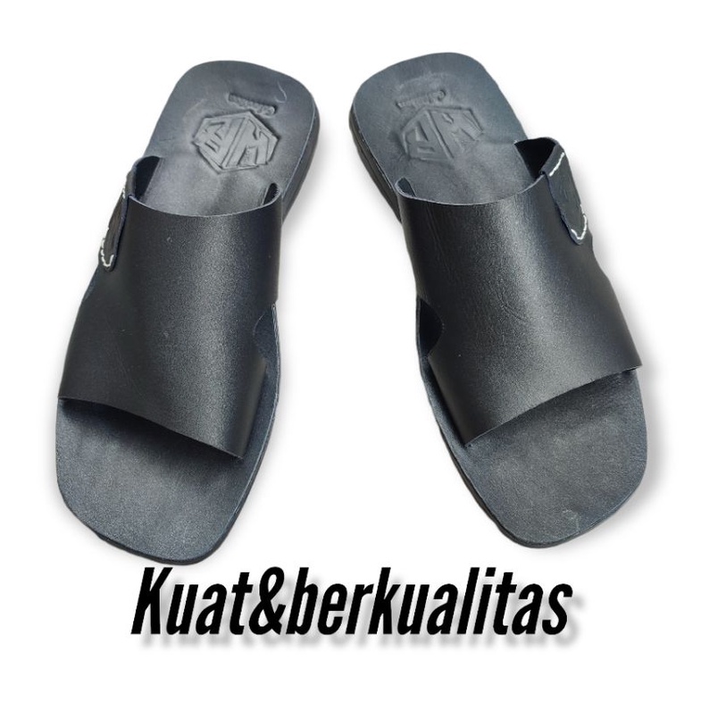 Sandal pria casual kulit asli terbaru