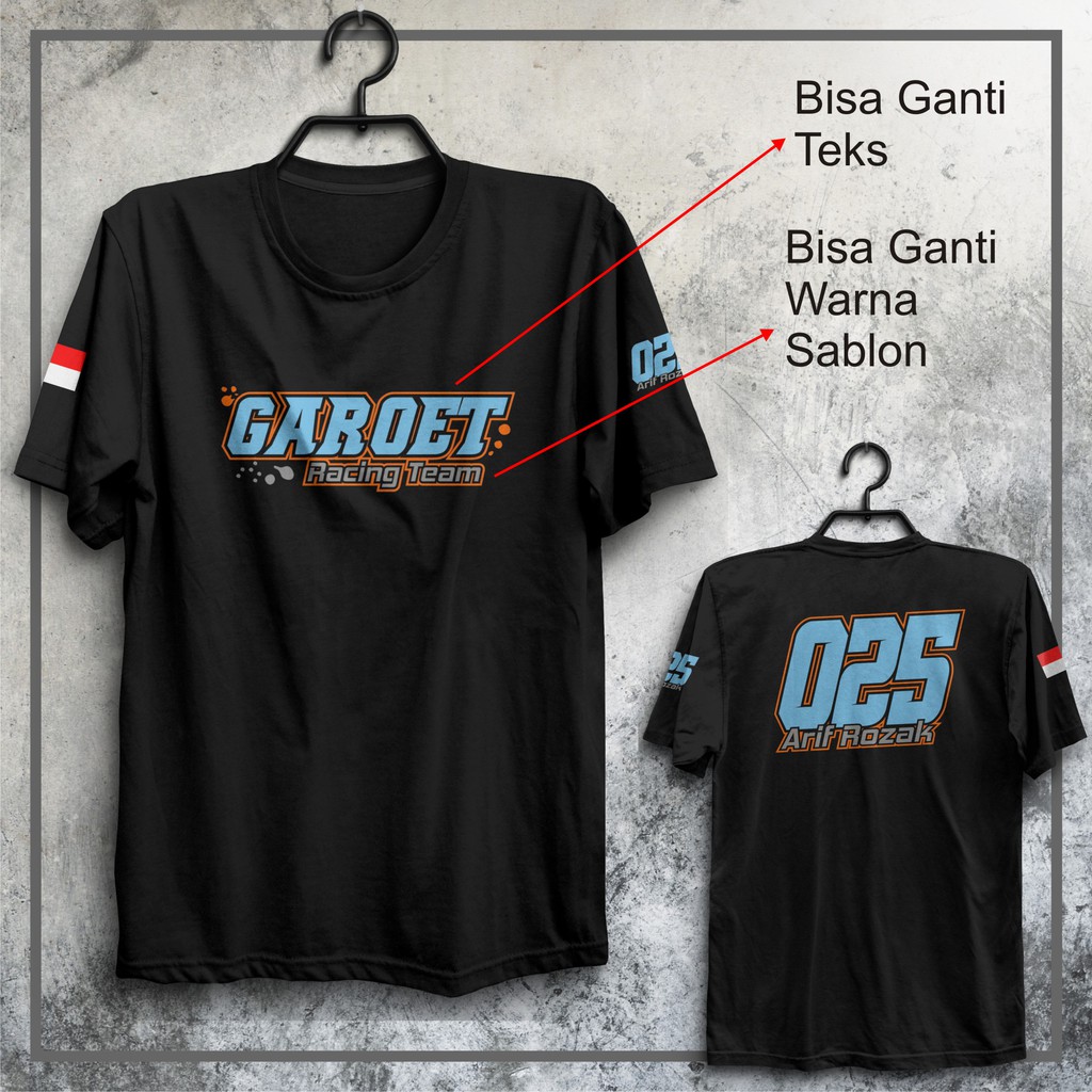 Baju Kaos Racing Team  Custom Nama dan Nomor Start Shopee 