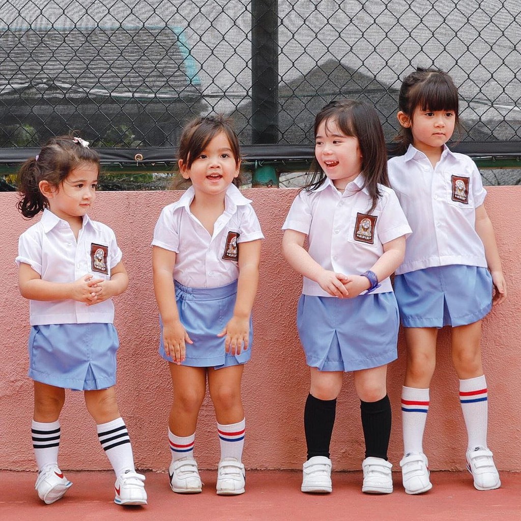 kostum SMA anak/seragam SMA anak Baju SMA Junior/seragam SMA murah meriah