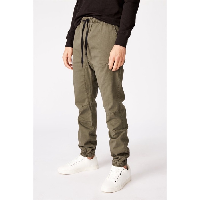 {lathifastore} Cotton On - Celana Jogger - Drake Cuffed Pant 10 - Green XXS Diskon