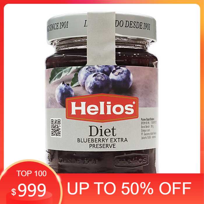 

Termurah Selai Helios Diet Blueberry Extra Preserve 280g