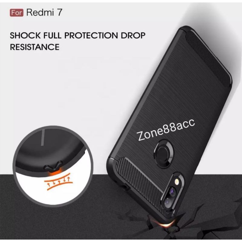 Redmi 7 Silicon Case Softcase iPAKY Carbon Casing Cover TPU