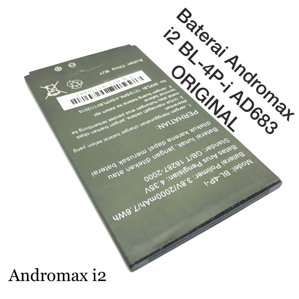 PROMO Baterai Andromax i2 BL-4P-i AD683 DOUBLE POWER ORIGINAL 100% Batrai Batre Battery NON PACKING