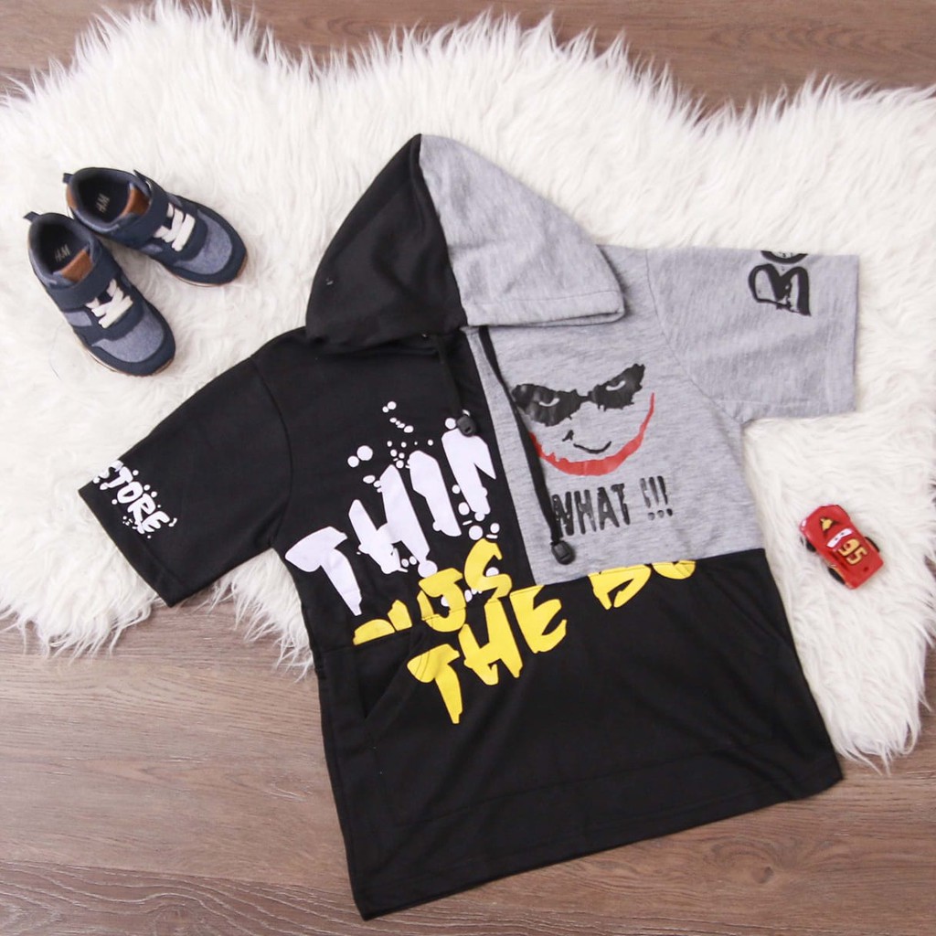 BISA COD / POLILE781 - SWEATER HOODIE JOKER KIDS / TERLARIS / TERKEREN / SWEATER ANAK TERBARU2020