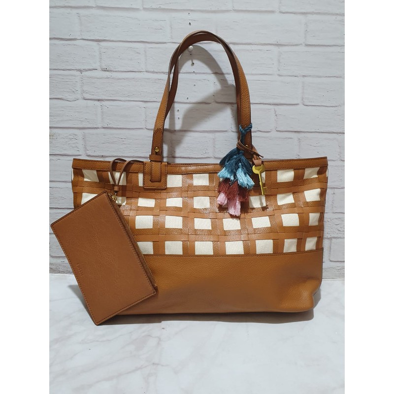 tas fossil rachel tote tan