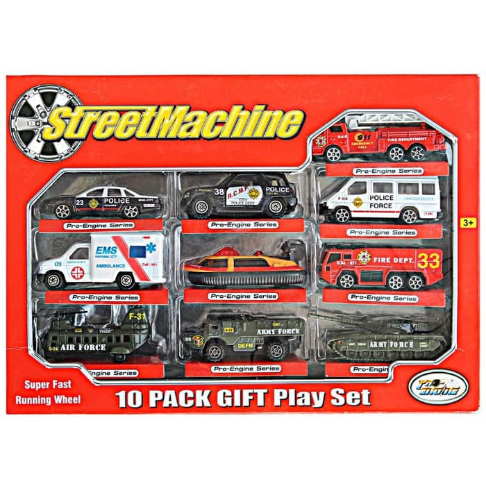 STREET MACHINE DIE CAST 10 PCS MIX - MAINAN DIECAST