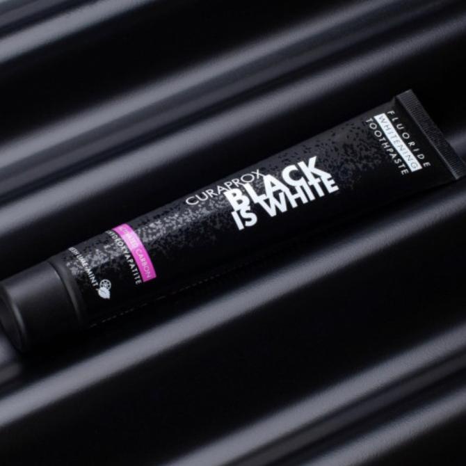 ODOL PEMUTIH GIGI CURAPROX BLACK IS WHITE TOOTHPASTE