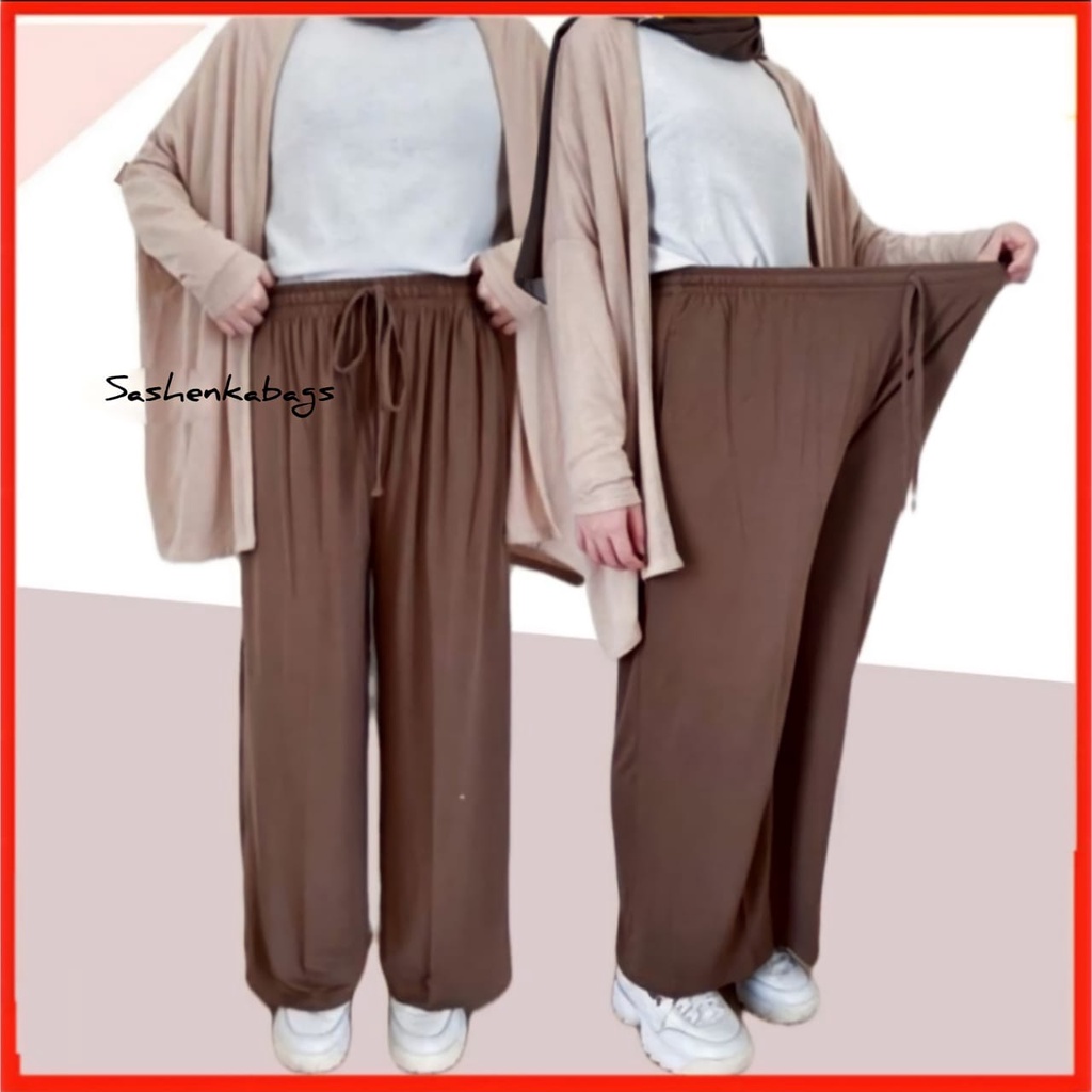 Celana Jumbo Kulot Basic Bumil Friendly Celana Wanita Moscrepe