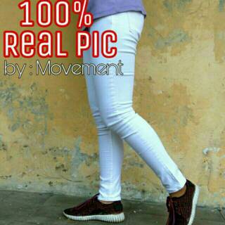 Putih Jeans  Strech Wanita  Putih White Skinny Celana  Jeans  