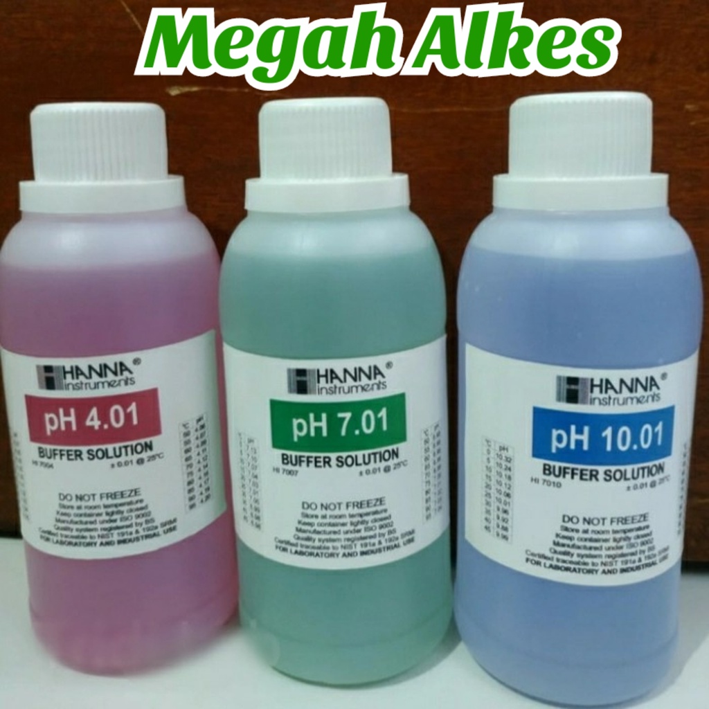cairan buffer solution ph hanna ph4/ph7/ph10 500ml
