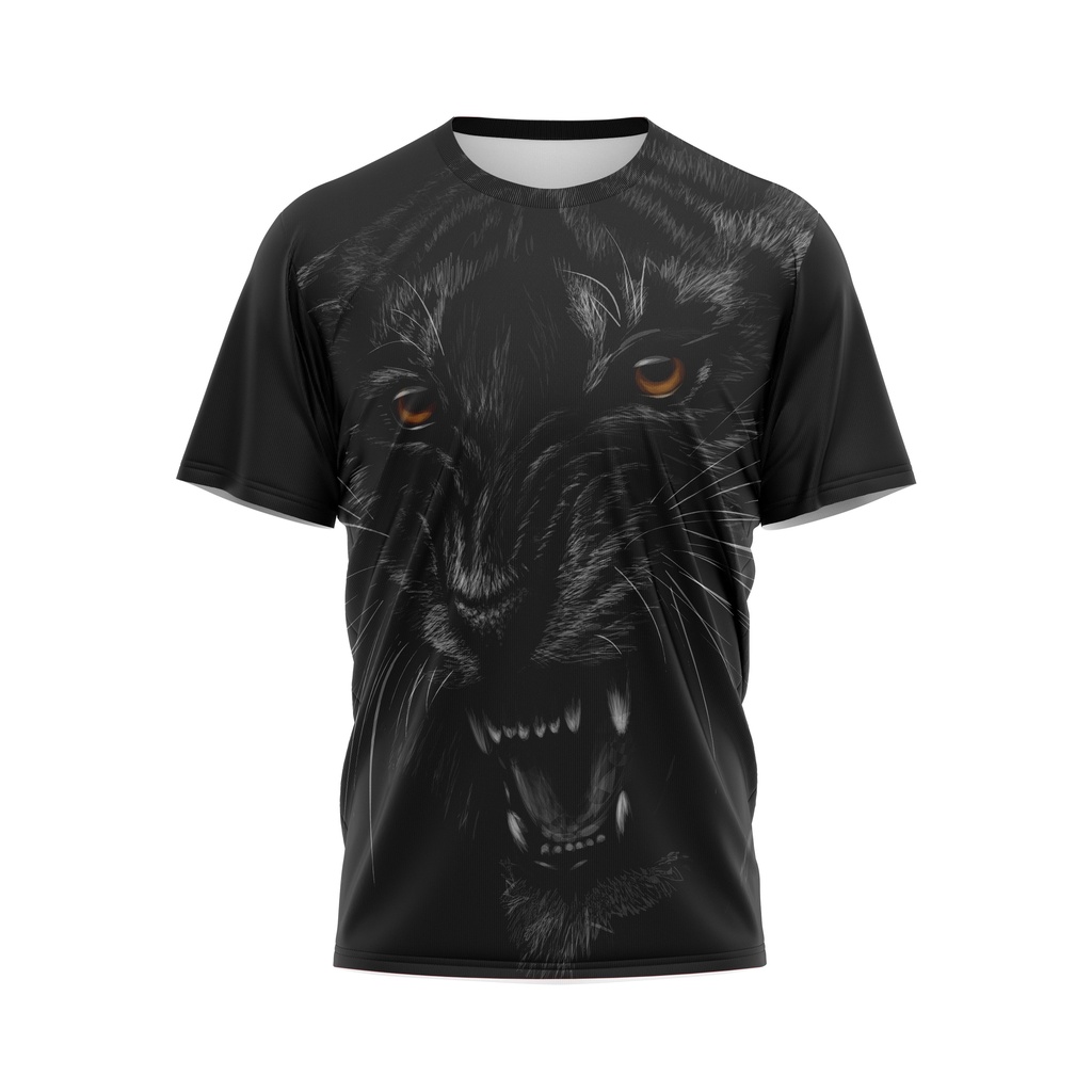 Baju Kaos Tshirt Pria Pattern Abstrak Animal Tiger 02 Full Printing Custom
