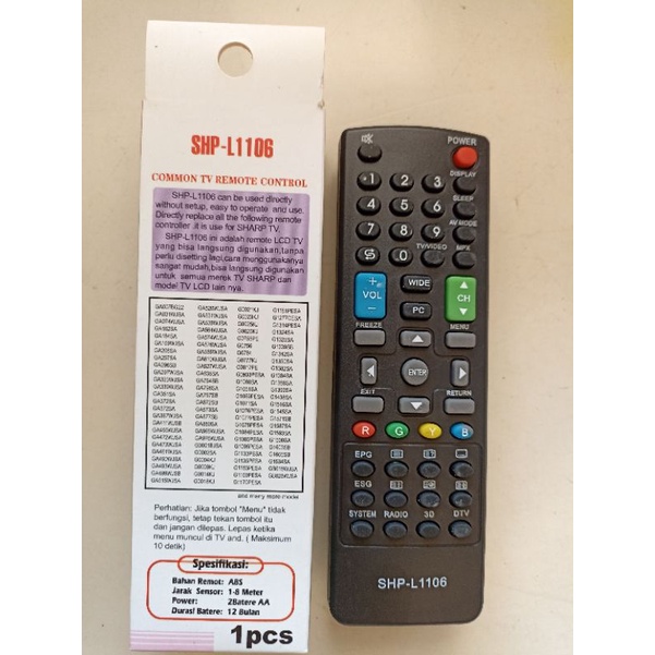 Remote Sharp SHP-L1106