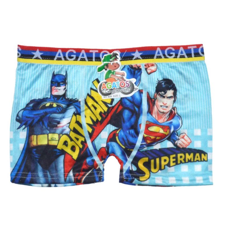 Celana Pendek Boxer Anak Laki-laki Agatos | CD Boxer Anak Cowok spiderman batman superman