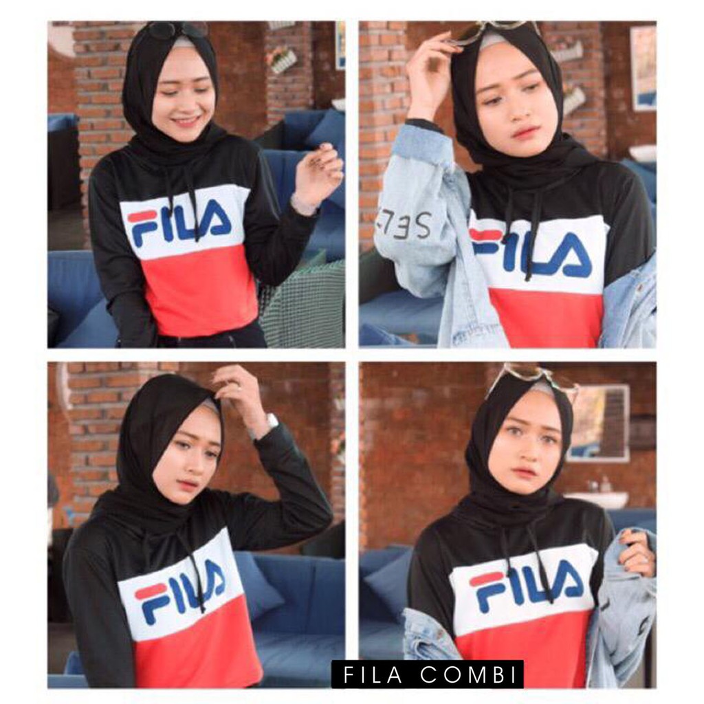 Hoodie Crop Combi Kekinian / Hoodie Crop Wanita Trend 2020