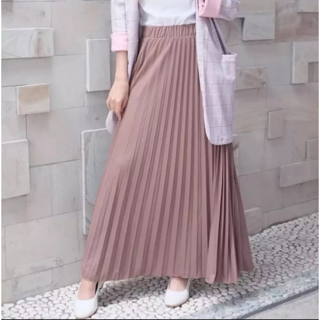 ROK PLISKET PREMIUM /ROK PANJANG MUSLIMROK MAYUNG BAHAN HYGET PREMIUM GRADE A