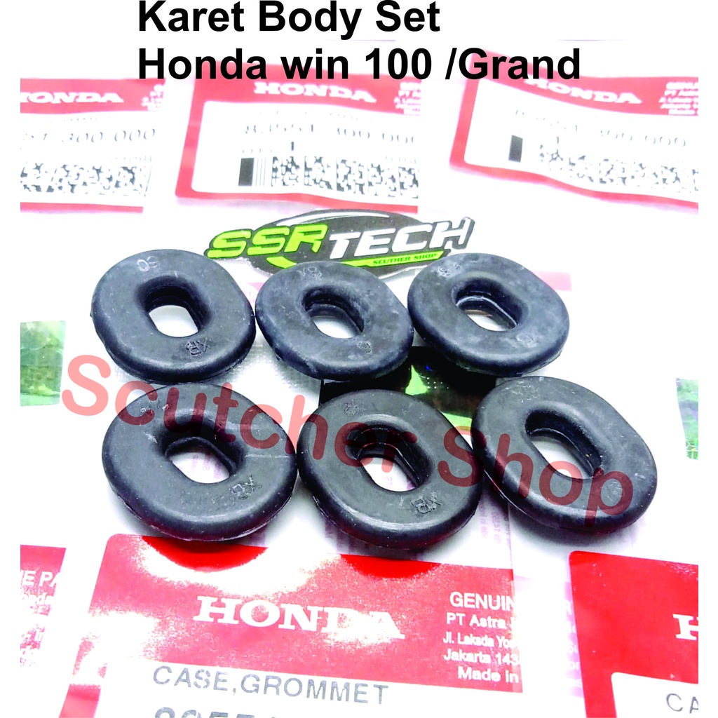 Karet Body-Bodi Tutup Aki-Dop- Accu-Grommet Honda Win 100 Astrea Grand Impressa Legenda Set Original AHM