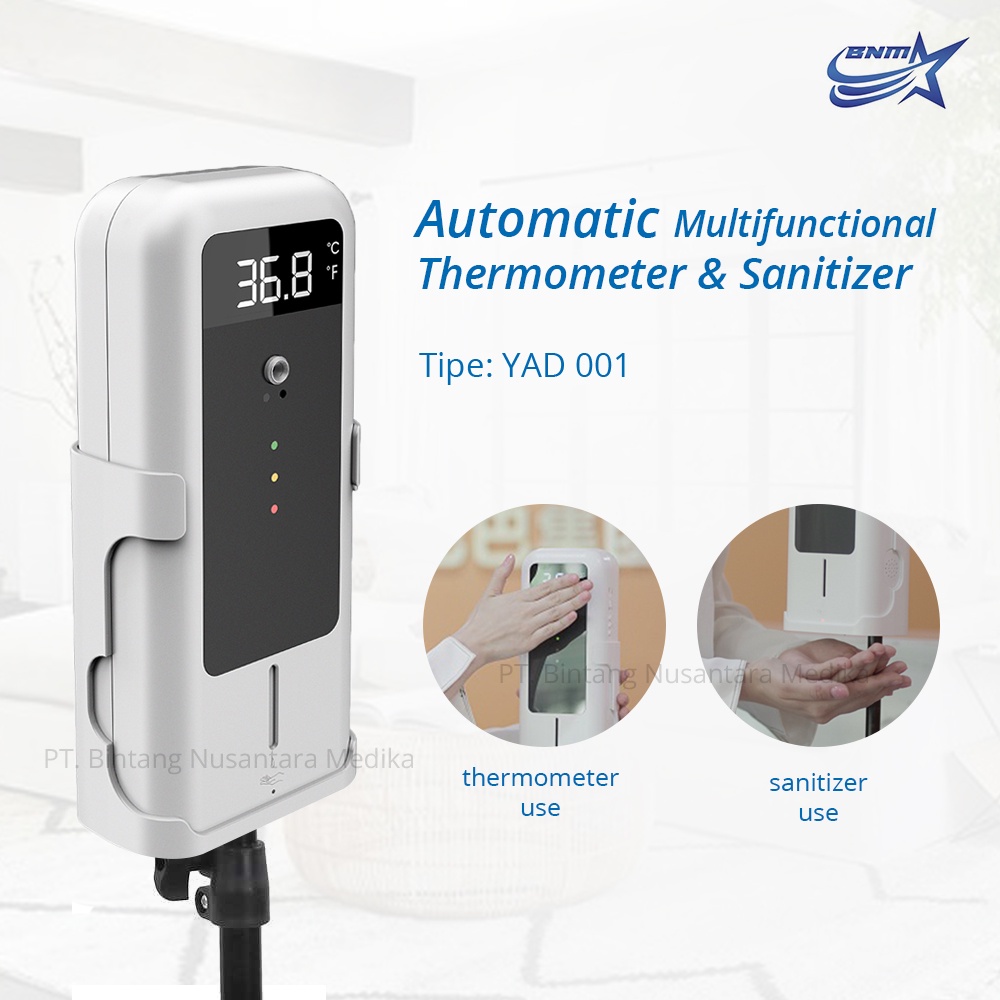 Infrared Thermometer automatic + hand sanitizer dispenser