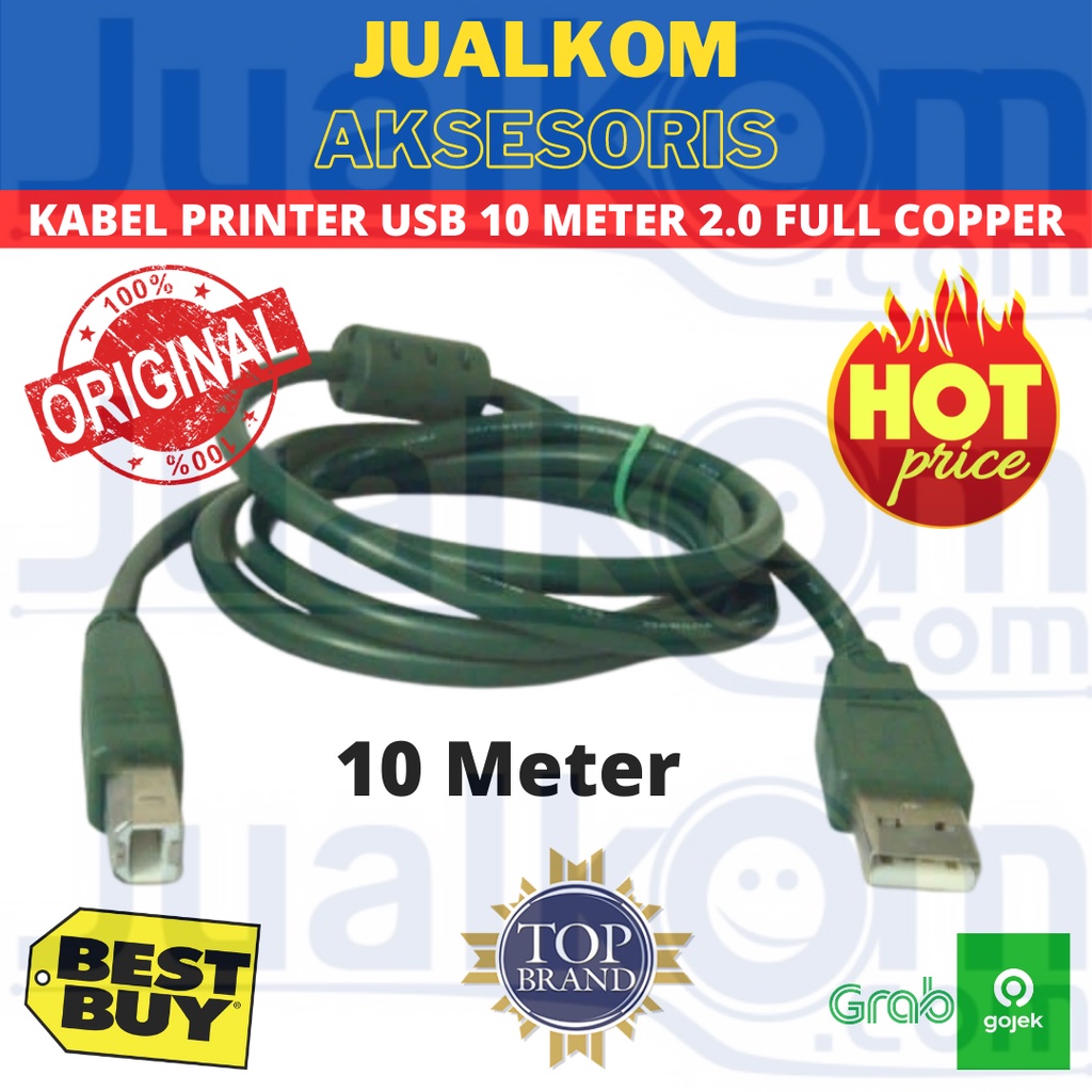 KABEL PRINTER USB 10 METER 2.0 FULL COPPER