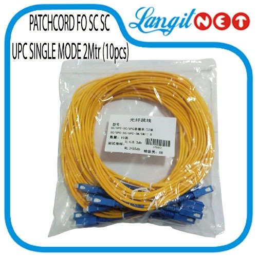 PATCHCORD FO SC SC UPC SINGLE MODE 2Mtr 10pcs