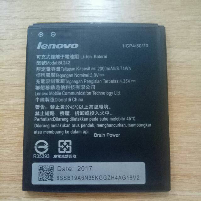 Baterai batre Lenovo A6000 BL 242 A6010