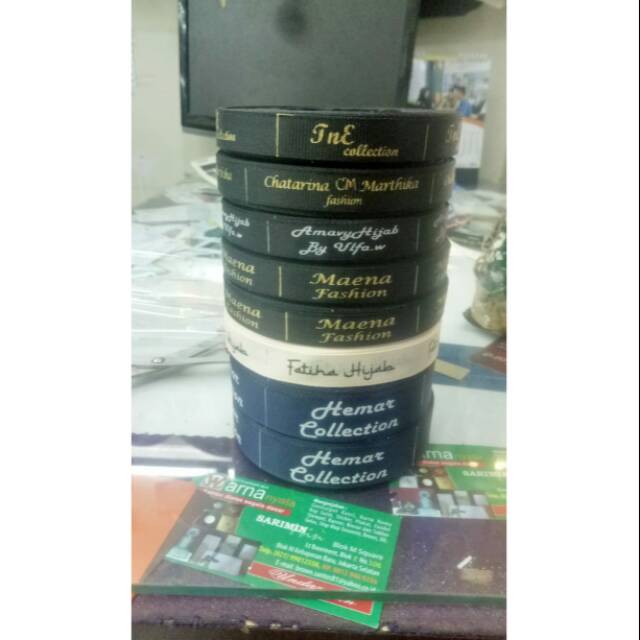 

Sablon satu warna pita katun satin gosgren