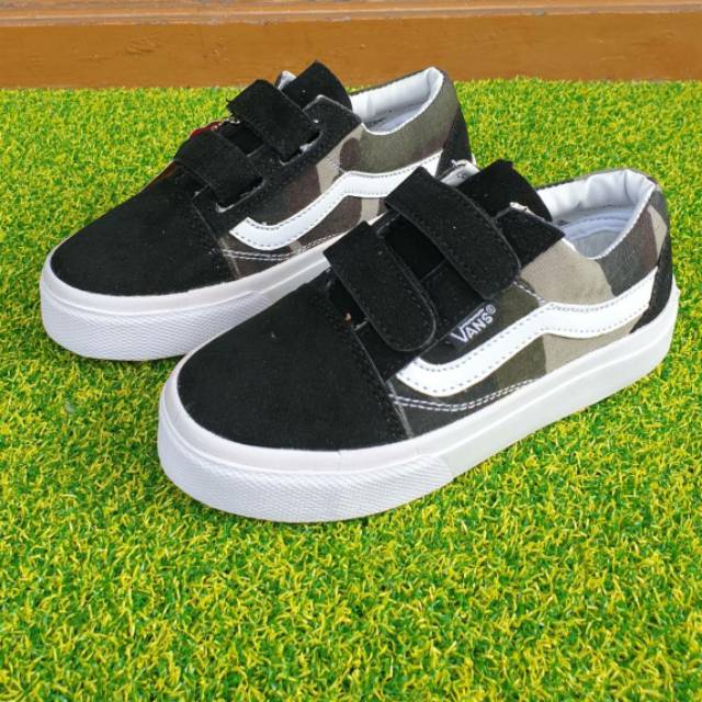 Sepatu Sepatu Anak Vans Old Skool Army Camo For Kids Sepatu Anak Cowo Cewe