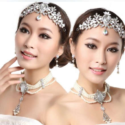 [SIAP KIRIM] AKSESORIS PESTA HEADPIECE TIARA WEDDING BRIDAL SILVER TRP020