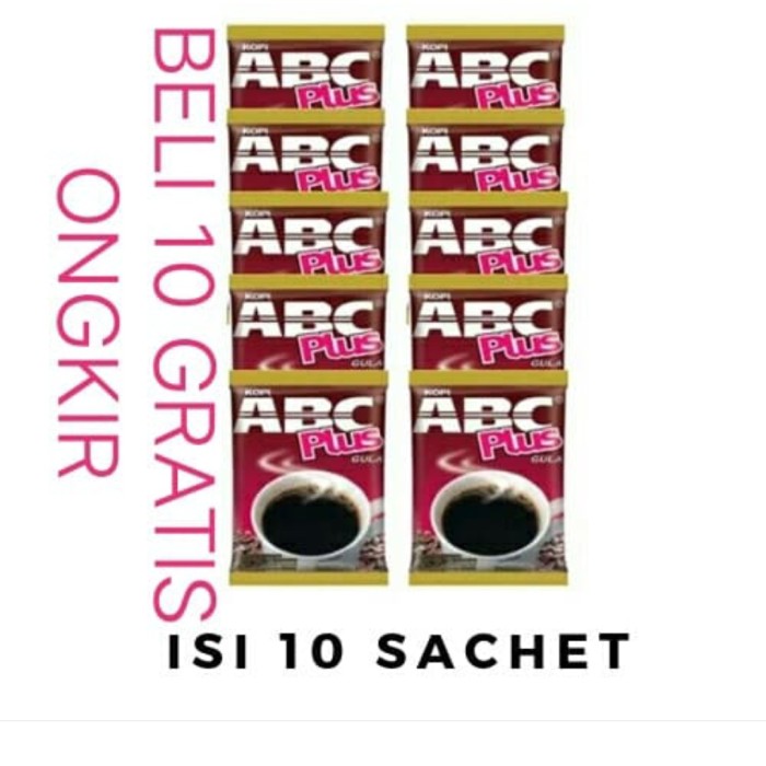 

NEW Kopi ABC Plus Kopi Plus Gula 1 Renceng Isi 10 Sachet