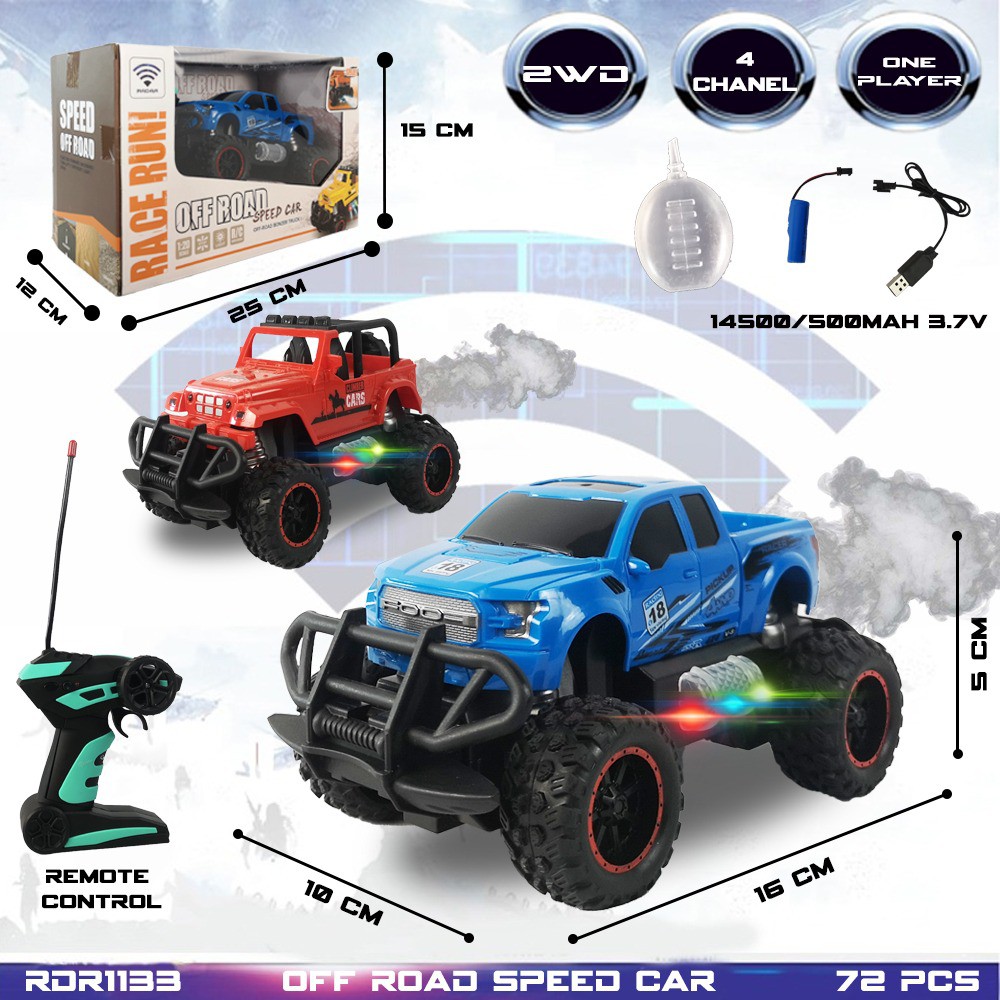 MURAH ​RDR1133 RC Rock Crawler Buggy Offroad Asap Mainan Anak Mobil Remote Control Radio Control Off Road Gunung Hobi Koleksi Remot Kontrol RADAR