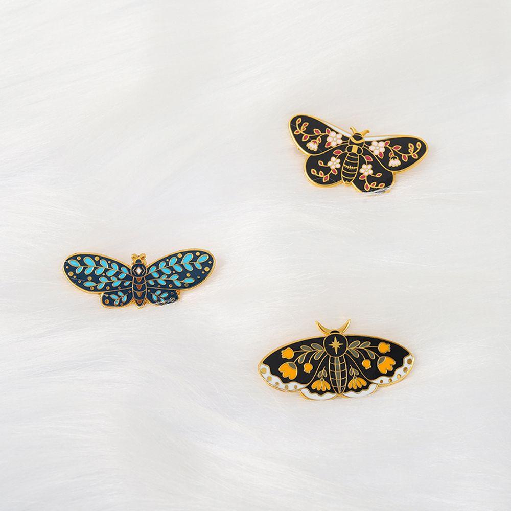 Mxbeauty Kupu-Kupu Enamel Pin Lucu Kreatif Fashion Hadiah Untuk Anak-Anak Valley Vine Travel Commemorative Badge Collar Enamel Pin