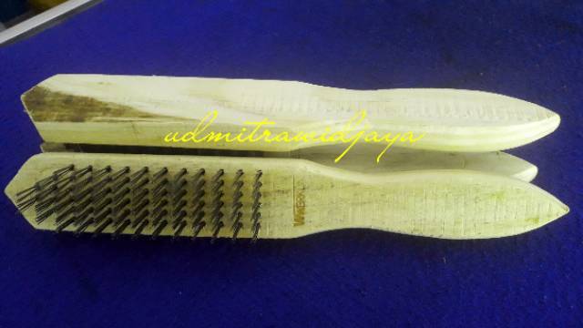 Sikat baja / sikat baja gagang kayu &quot;werkline&quot;