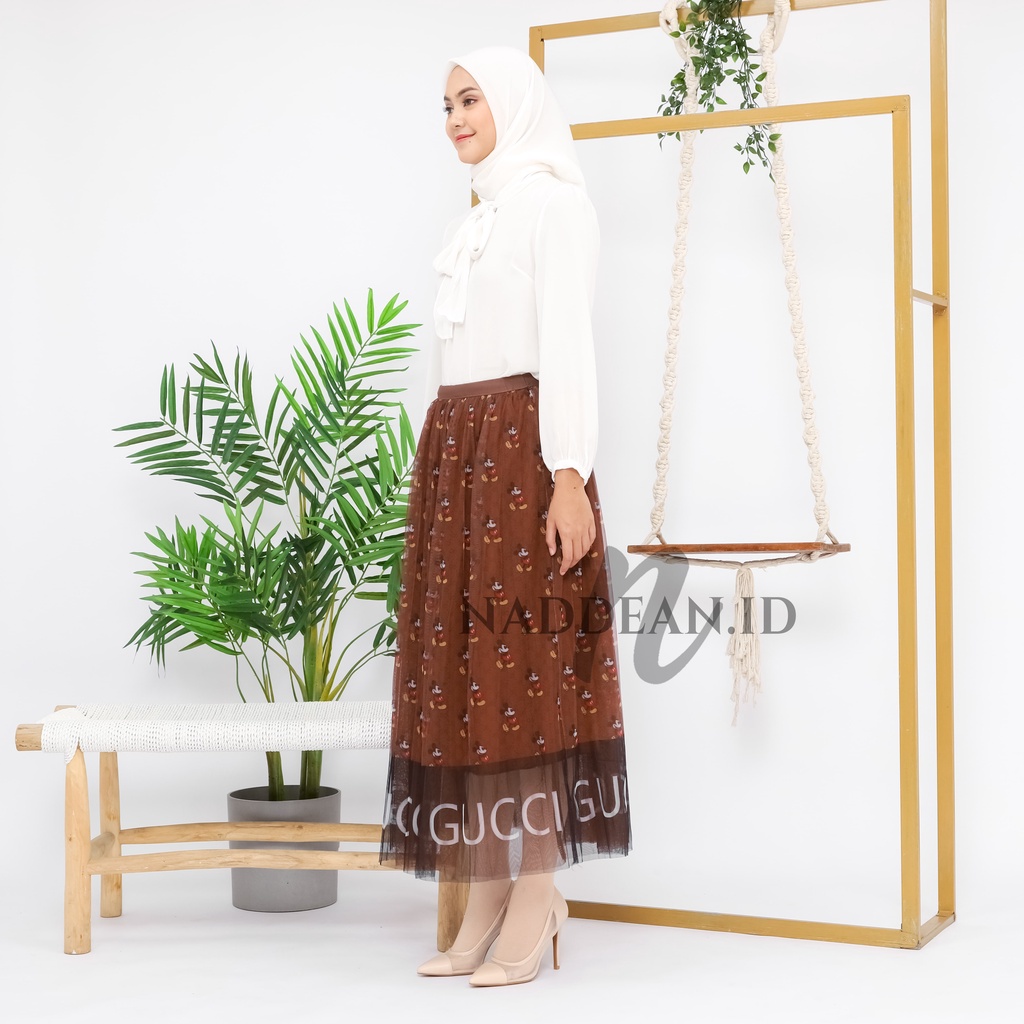 Rok Tutu Import/ Maxi Skirt Motif G*cci Mickey Mouse