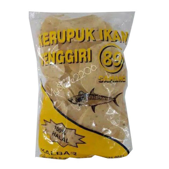 Kerupuk Ikan Tenggiri 89 - Sahang - Siap Goreng (lada) - Kalimantan