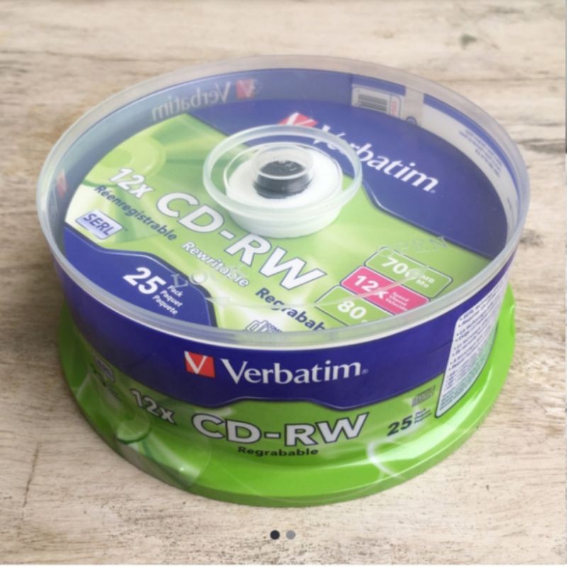 CD-RW Verbatim Tabung (25 pes)