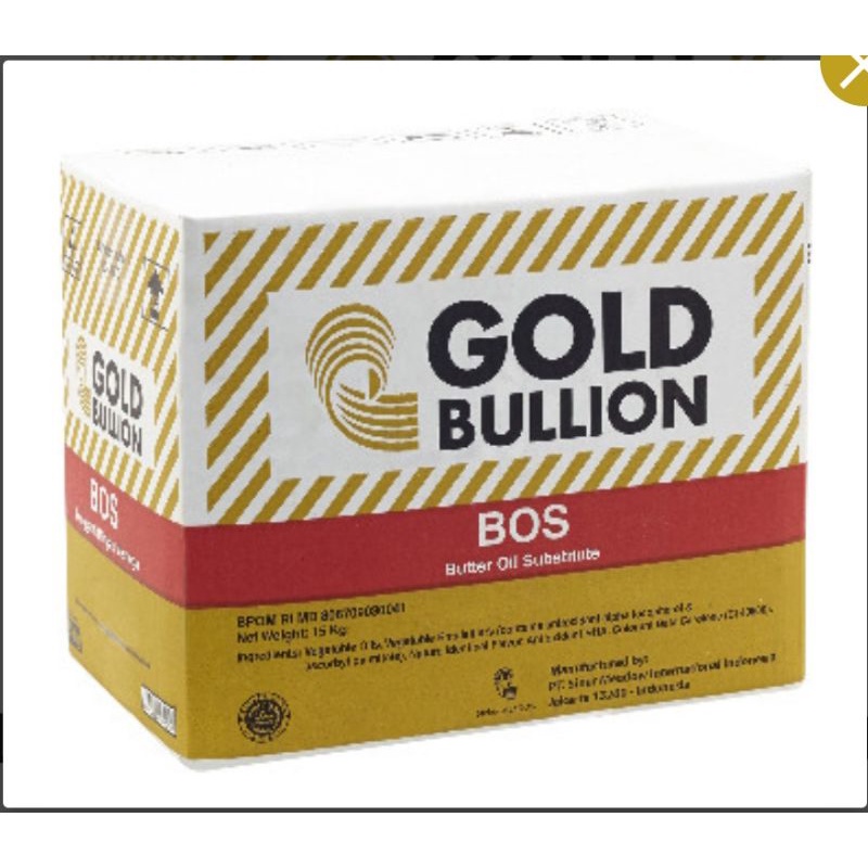 Gold Bullion BOS 500gr - Butter Oil Substitute 500 gr - Roombutter Bos Gold Bullion