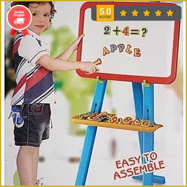 

Learning Easel 3In1 Putih Mainan Edukasi Papan Tulis Exclusive