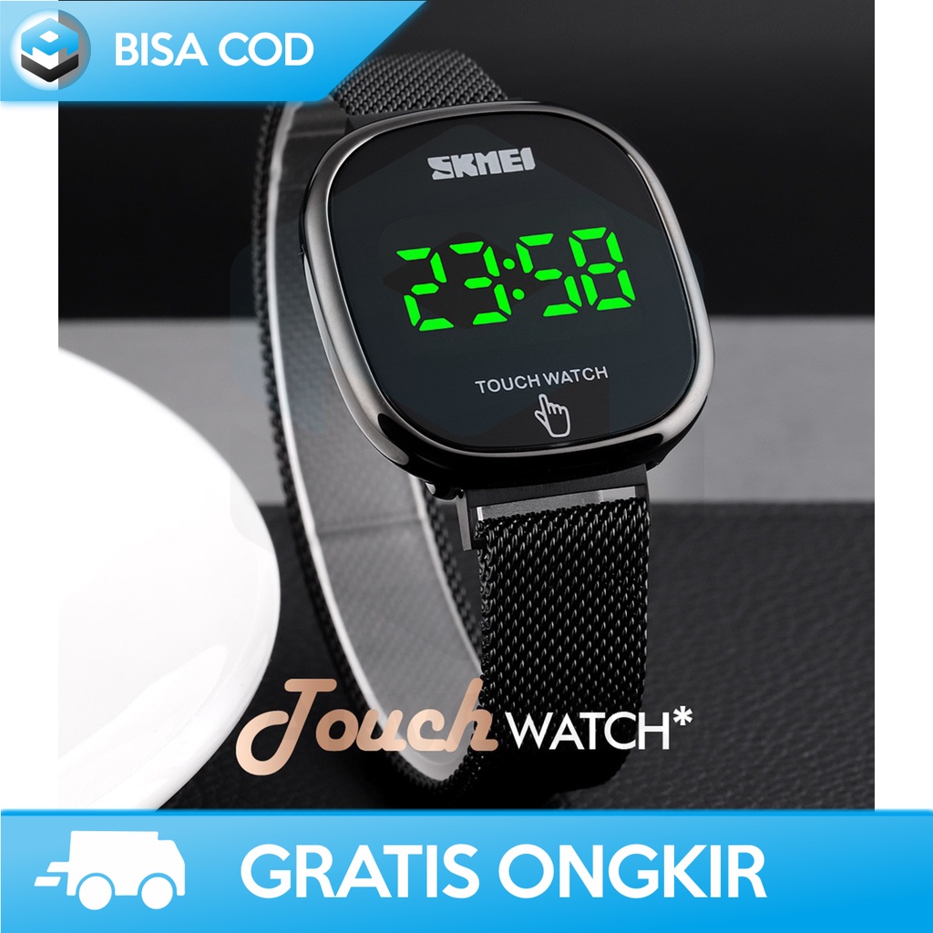 JAM TANGAN COUPLE PRIA WANITA DIGITAL LED ASLI SKMEI 1589 TOUCH SCREEN