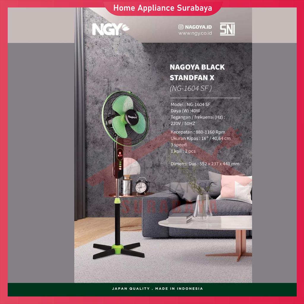 Kipas Angin Berdiri Kaki Silang / Stand Fan Nagoya 16 Inch NG-1601 SF