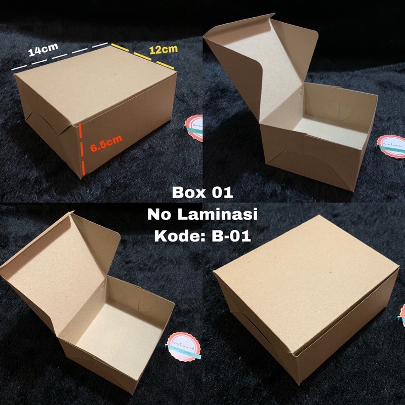 

ANTIASBOX 14x12x6,5cm Snack Box / Olshop Box Tanpa Laminasi B-01