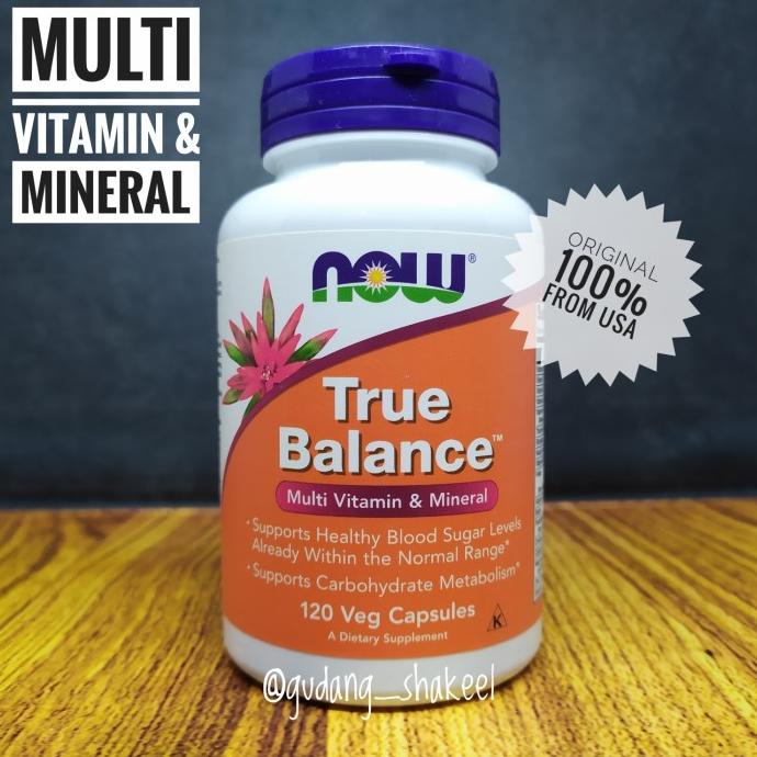 Now Foods True Balance Multivitamin Mineral 120 Veg Capsules