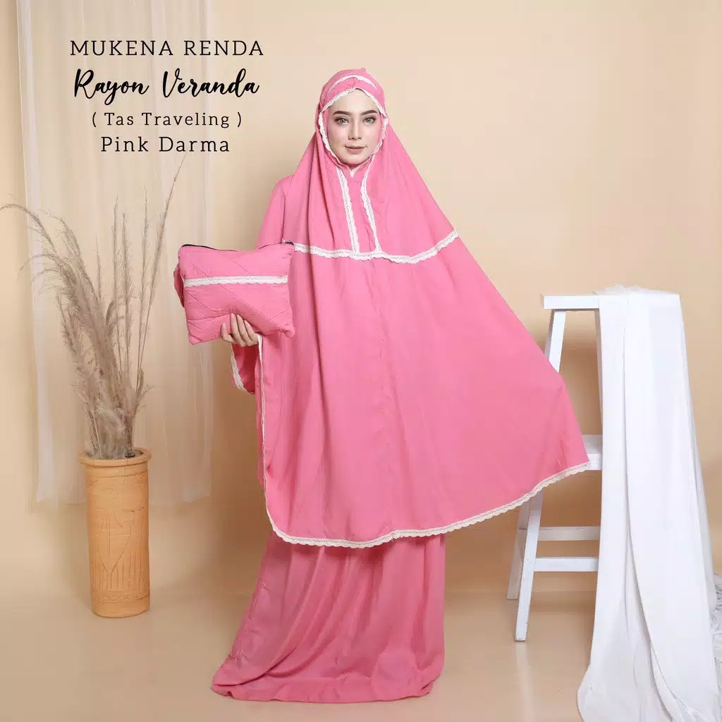 JAYSTORE COD Mukena JUMBO veranda Renda TAS DOMPET Traveling MUKENAH FREE TAS POUCH TRAVELLING SITI 