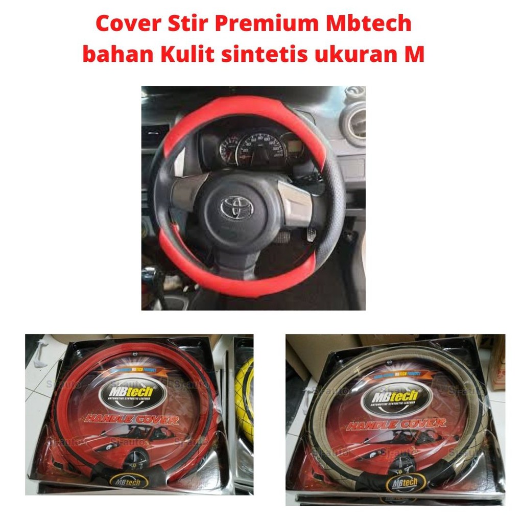 VARIASI COVER STIR SARUNG SETIR PREMIUM MBTECH BAHAN KULIT SINTETIS UKURAN M