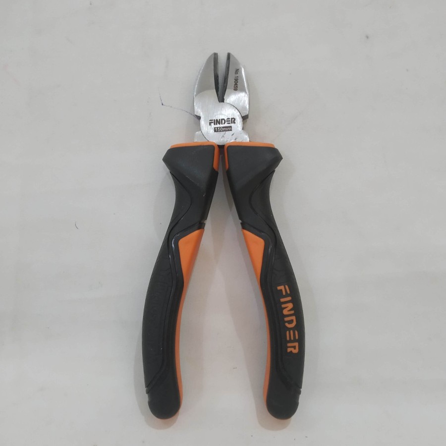 Tang jepit ujung rata kombinasi diagonal potong lancip long nose pliers 6 inch 6&quot; gagang karet premium finder